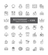 © GUGAI - Modern Restaurant Icon Set, Food and Catering Sign symbol