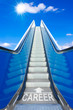 escalator sky career climbing job ladder concept