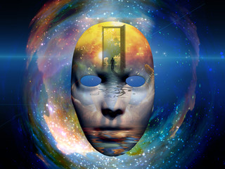 Canvas Print - mask in the space