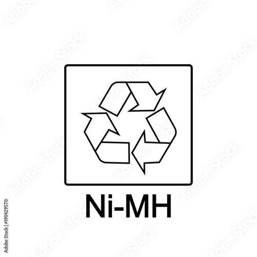 Battery Recycling Nickel Metal Hydride Vector Ilration