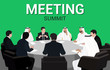 © Olena - Meeting of Arab and European businessmen round table
