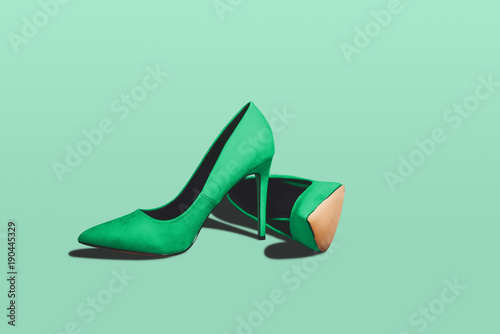 pastel green heels