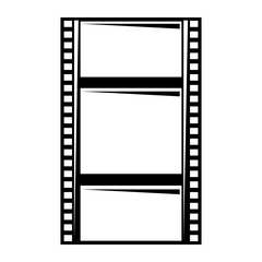 Sticker - blank film strip negative border hole vector illustration