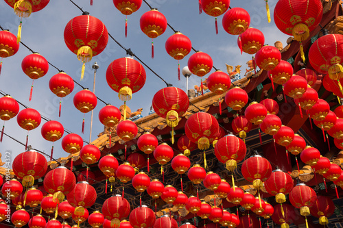 Photo Red lanterns at Thean Hou Temple, Kuala Lumpur Malaysia