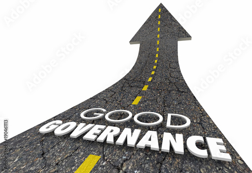 Fotografía Good Governance Oversight Management Road Words 3d Illustration