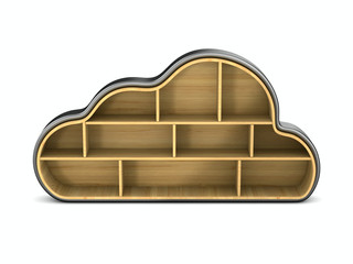 Wall Mural - Cloud on white background. Isolated 3D illustration