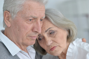 Poster - sad senior couple posing 