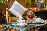 Fototapeta Morze - Rose Tea for Serving in Luxury Restaurant