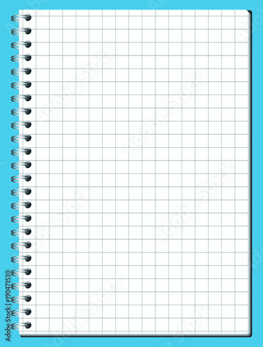 役に立つリング付きのノート 方眼紙 Stock Vector Adobe Stock