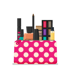 Vector flat design of make up.