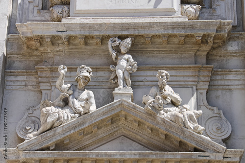 Valokuva Part of facade of Saint Moses church (Basilica di San Moise) in Venice, Italy