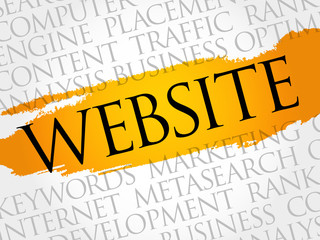 Poster - WEBSITE word cloud collage, business concept background