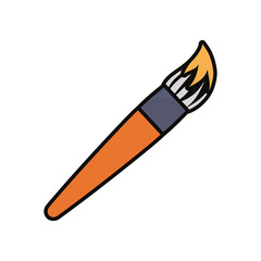 Canvas Print - paint brush icon