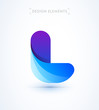 © nickimpression - Vector abstract letter L logo template. Flat material design with 3d elements