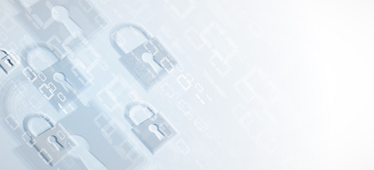 Cybersecurity and information or network protection. Future technology web services for business and internet project