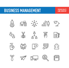 Wall Mural - Business Management Line Icon