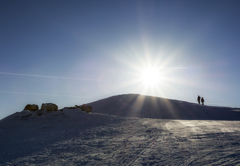 Sticker - Beautiful winter view in Bucegi Mountains, Cota 2000, Sinaia, Romania