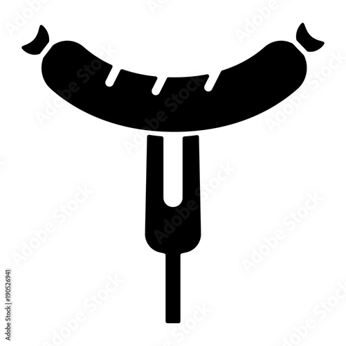 Fast Food Icon - Bratwurst – Stock-Vektorgrafik | Adobe Stock