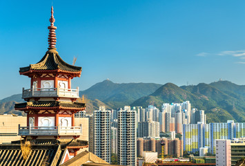 Sticker - Pagoda at Po Fook Hill Columbarium in Hong Kong