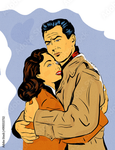 Pop Art Couple Amour Amoureux Enlace Retro Vintage Stock Illustration Adobe Stock Pop Art Couple Amour Amoureux Enlace Retro Vintage Stock Illustration Adobe Stock