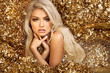 © ASjack - Beautiful blonde woman in golden flowers garden