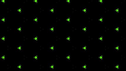Poster - the appearance of holographic symbols.symmetrical laser pattern. Cinematic element.