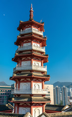 Canvas Print - Pagoda at Po Fook Hill Columbarium in Hong Kong