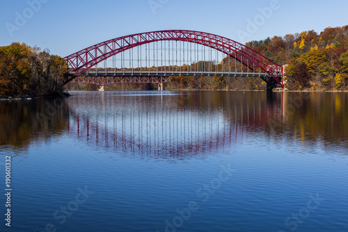 Fotografie, Obraz Taconic Parkway Steel Arch Bridge - New Croton Reservoir - New York