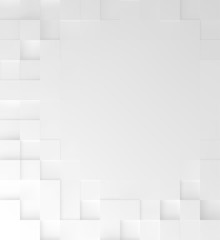 Poster - Abstract square White background, geometric minimalistic cover design, mosaic blocks pattern with copy space. Vector graphic.
