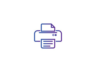Poster - printer symbol icon. pixel perfect electric print outline line style template vector illustration