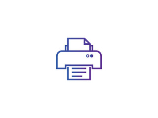 Poster - printer symbol icon. pixel perfect electric print outline line style template vector illustration