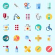 © Orxan - Icons set about Medical with pharmacy, spray, thermometer, band aid, yoga and tooth