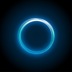 Wall Mural - neon circle design