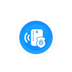 Sticker - Contactless credit card, secure payment vector