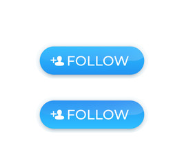 Poster - follow button design, vector