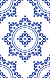 blue tile pattern vector