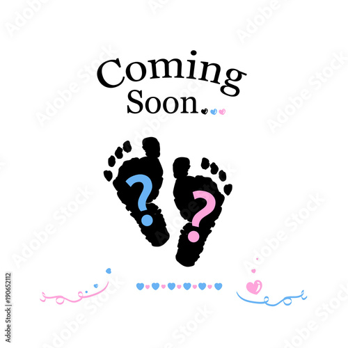 Download Coming soon baby. Baby gender reveal symbol. Girl, boy and ...