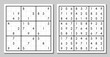 Vector sudoku with the answer. Japanese game