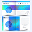 © BAIVECTOR - Modern vector template for square brochure, leaflet, flyer, cover, catalog, magazine, annual report. Business, science and technology design book layout. Graphic background molecule and communication.