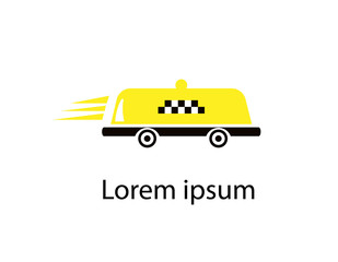 Taxi food, Delivery food illustration logo