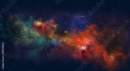 Fotografía Space illustration with a color glow