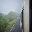 Blick aus der Dampfzug Eisenbahn