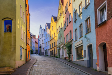 Wall Mural - Gothic houses in the Old Town of Landsberg am Lech, Germany