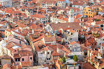 Wall Mural - Aerial view of the old medieval city of Venice in Italy