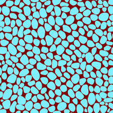 Seamless Pattern With Turquoise Stone-like Round Shapes On A Brown Background - Eps10 Vector Graphics And Illustration