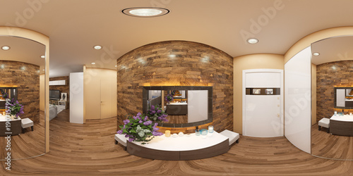 3d Illustration Of A Seamless 360 Degrees Panorama Of The