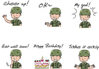 cartoon soldier set