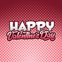 Wall Mural - Happy valentines day card