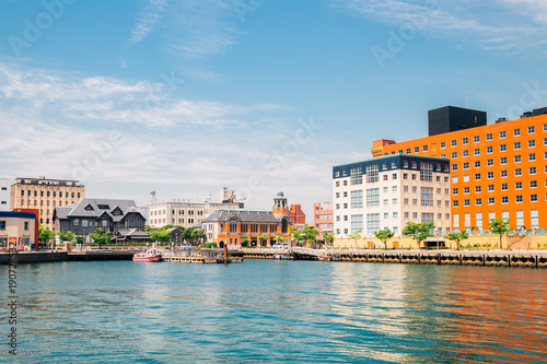 Leinwand Poster  Mojiko retro town and port in Japan