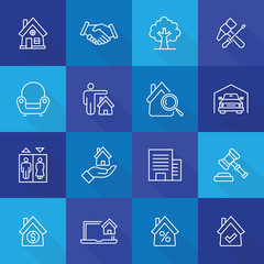 Poster - Real Estate Line Icon